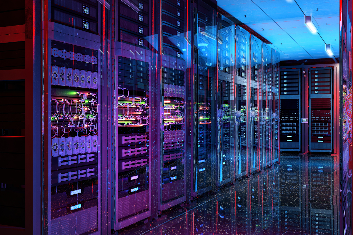 Abstract visualization of a neural network or complex data